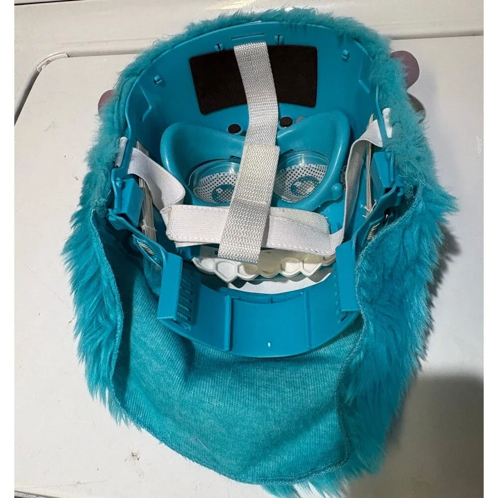 Disney Pixar Monsters, Inc. Sulley moving mouth mask with soft teal fur